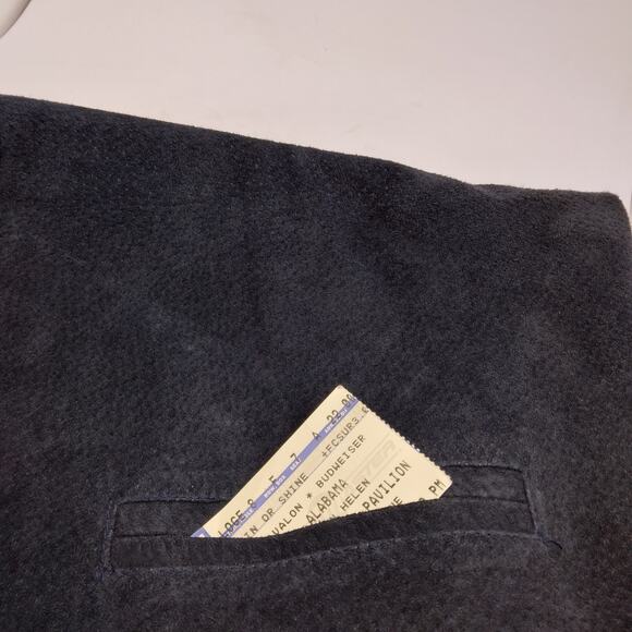 Vintage 90s Marsh Landing II Suede Leather Vest Size 1X Blue Satin Back - Picture 10 of 12